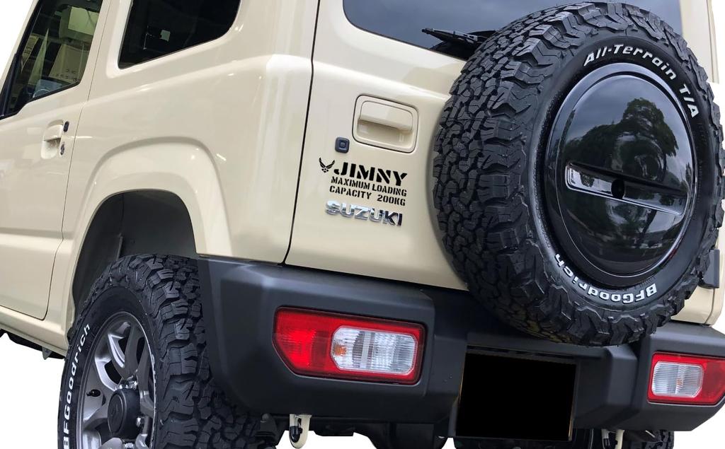 Suzuki Jimny Maximale Ladekapazität Schablonen-Stil Emblem Aufkleber, Ausgeschnittene Buchstaben, JB64/JB23 (Maximale Ladekapazität, Silber)