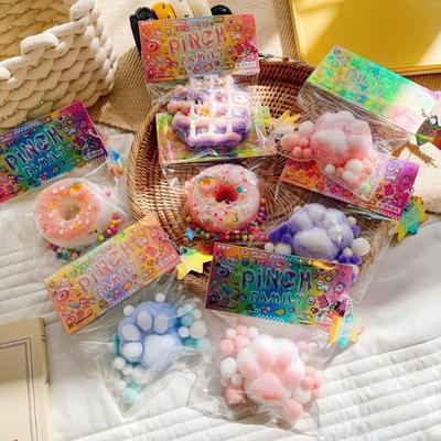 New Arrival Donut Plush Cat Claw Squishy Soft Texture Cute Appearance Blind Bag Stress Relief Cute Gift