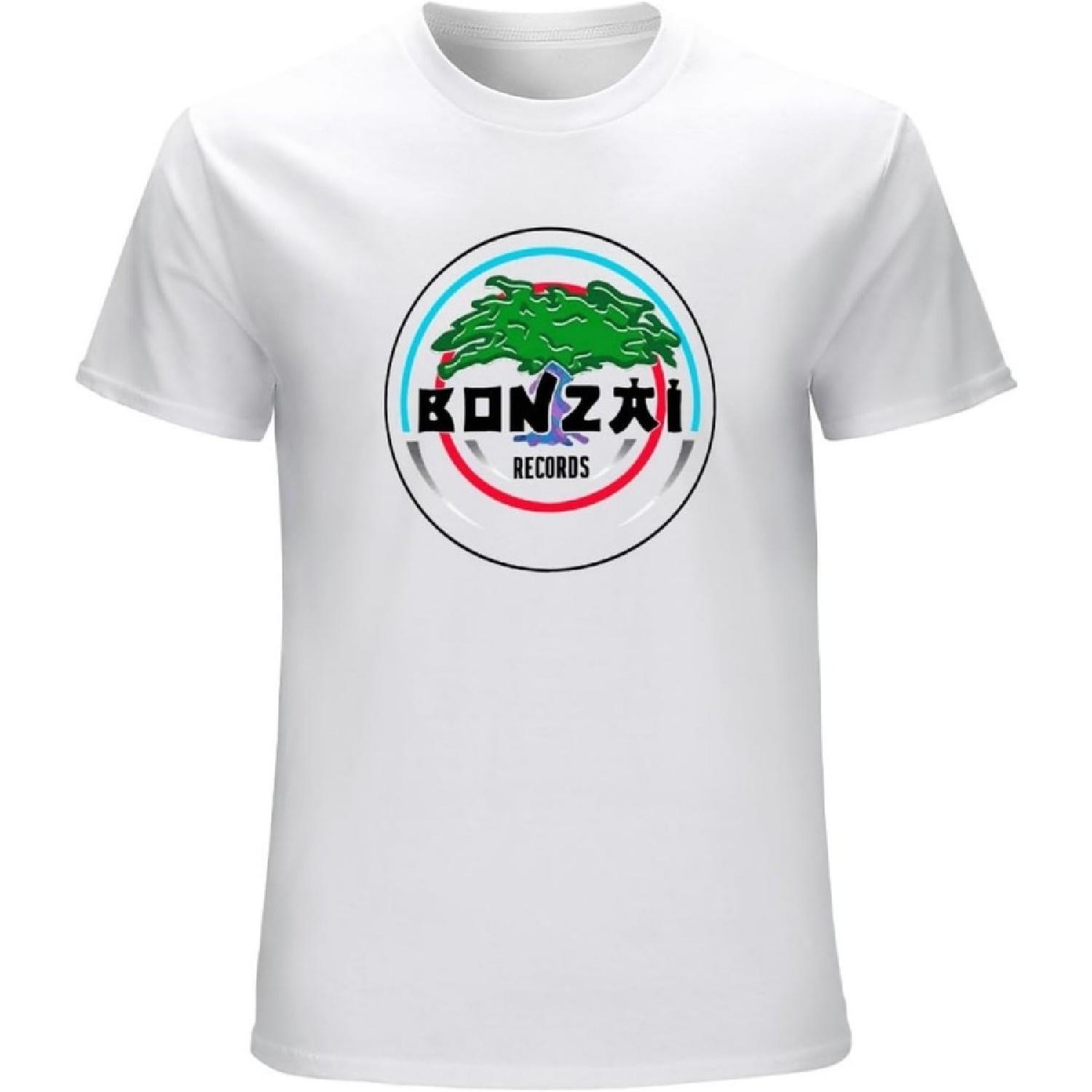 XINYIFENG Bonzai Records T Shirt Techno Trance Hardcore Shirt Tee Shirt T-Shirt White S белый