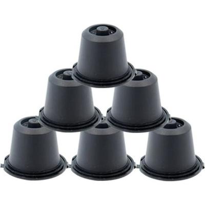 Rechargeable Nespresso Capsules - 6x - Black - Plastic - Cylindrical