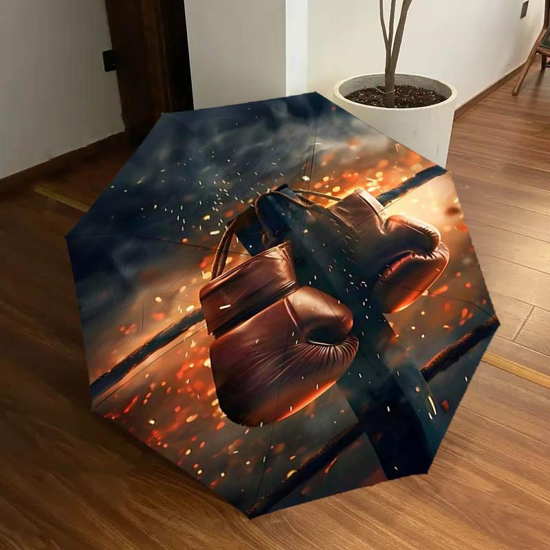 

Boxing Gloves with Automatic Opening Umbrella - Portable Folding Design, 8-Bone Iron Frame Outdoor Umbrella, Ideal Gift for Fans, Travelers,