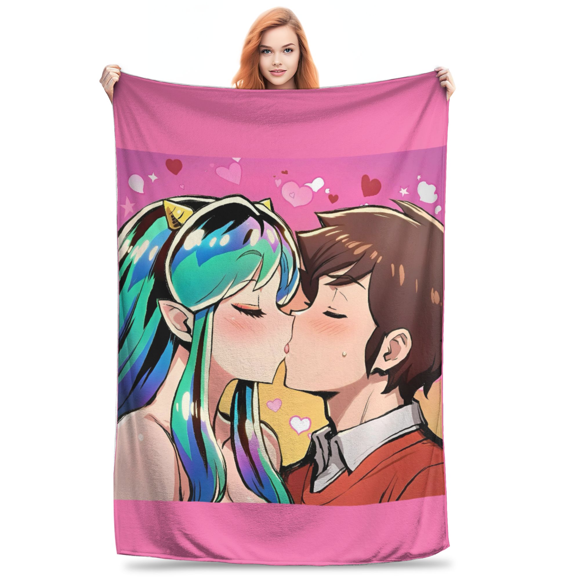 Anime Urusei Yatsura Moon Blanket Quality Super Soft  Throw Blanket Winter Girls Boys Home Decor Pattern Bedspread 75x90cm