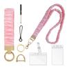 Multifunctional Retractable Scrunchie Lanyard With Keychain And Card Holders Perfect For Offices Work School And Travel