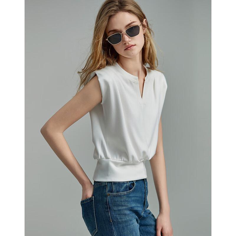 Demana Cloud-Soft Padded Shoulder V-Neck Sleeveless Tee XL