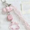 Butterfly Heart Bead Pendant Phone Charm Hangings Rope Cute Phone Chain Strap Bag Decoration Lanyard Keychain Accessory