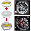 4Pcs ABS+Aluminum 60mm Emblem Car Wheel Hub Center Cap Car Parts For Chevrolet Cruze Captiva Lacetti Spark Aveo Orlando Camaro