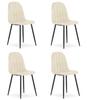 PADVA Chair - Light Beige Velvet / Black Legs X 4