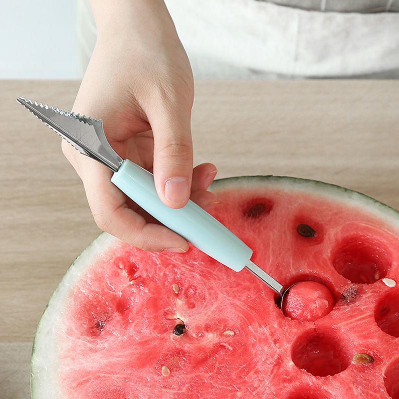 Multi Function Fruit Carving Knife Watermelon Baller Ice Cream Dig Ball Scoop Spoon Baller Kitchen Diy Cold Dishes Tools Gadgets