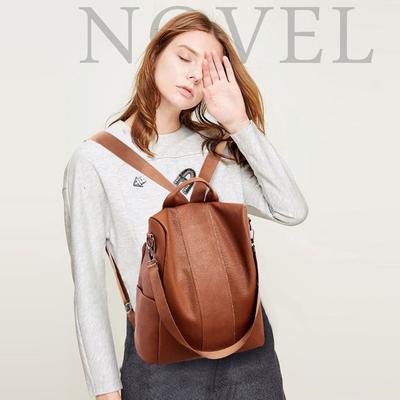 Woman Anti-theft Backpack Bag Casual Wild Soft Leather Dual-use Small Backpack