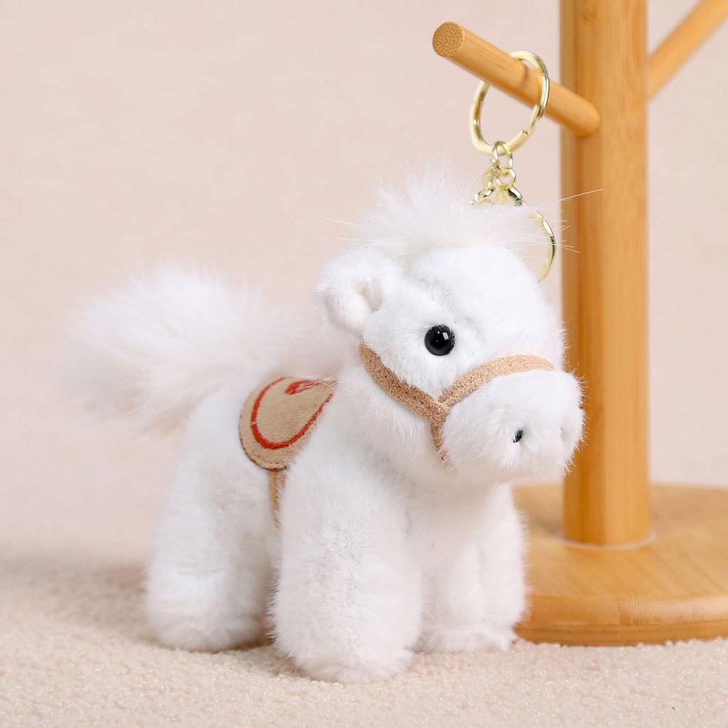 Horse Plush Keychain, Compact And Portable, 14cm, Cute Animal Purse Charm, Plush Bag Pendant, Versatile Decoration