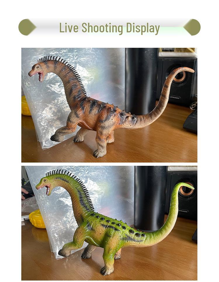 Herbivorous Dinosaur Model: Brachiosaurus & Triceratops Children's Cognitive Toy and Desktop Decoration