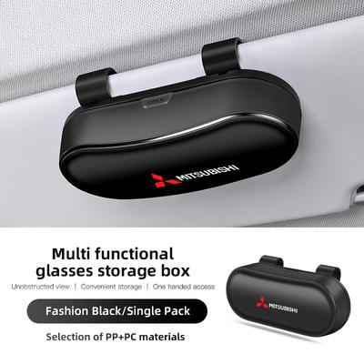 Fashion Multi Functional Glasses Storage Box For Lancer Ralliart ASX Mirage Pajero Xpander Attrage L200 Eclipse Cross