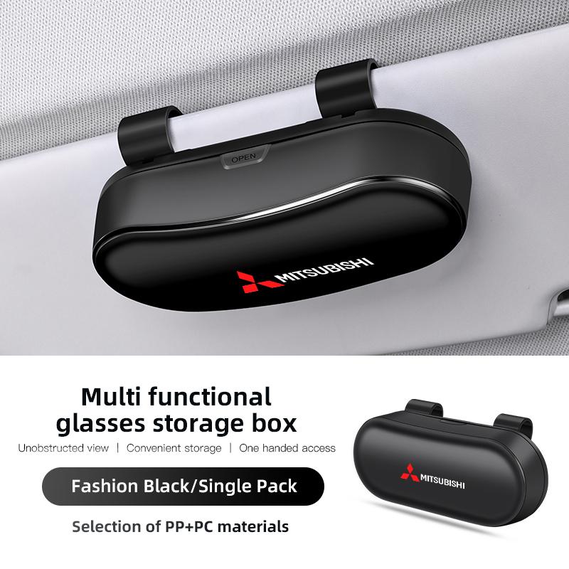 Car Sunglasses Box Interior Accessories For Mitsubishi Pajero ASX Colt I200 Space Delica Triton Ralliart Ex Star Eclipse Lancer