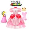 Rozkošný kostým šatů princezny Peach pro děti Ideální na Halloween a hraní rolí