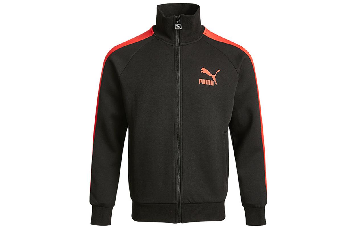 Puma T7 Men s Colorblock Logo Knit Sport Jacket Black 531377-51 XXL