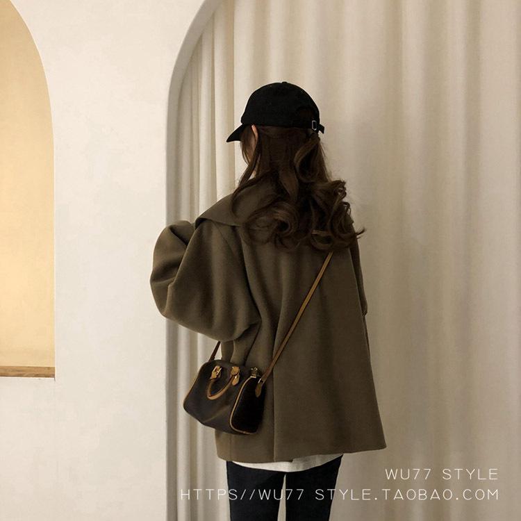 Matte Color-blocking PU Bag Zipper Pillow Bag Handbag Single Shoulder Diagonal Bag Women