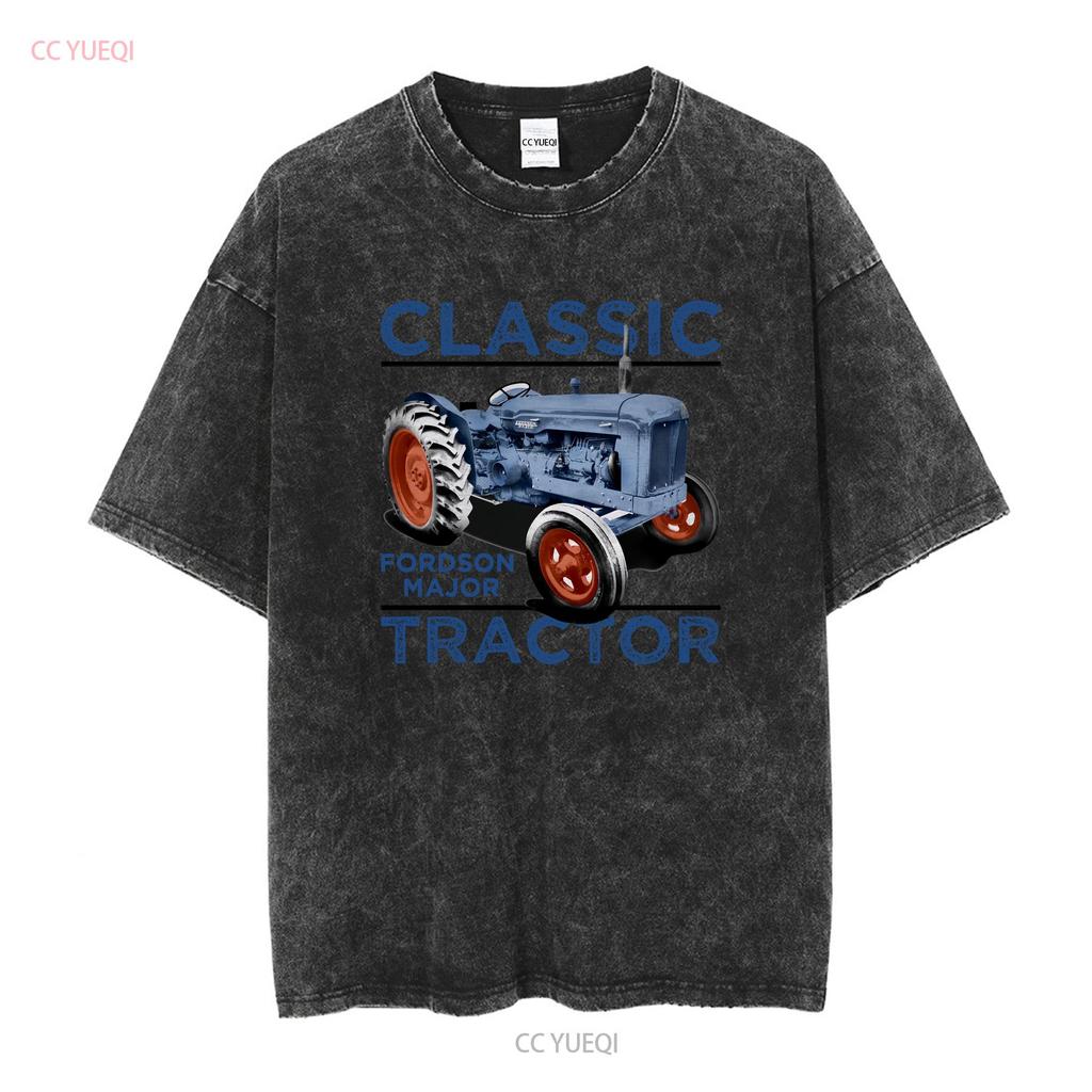 Classic Tractors Fordson Major Inspired Retro T Shirt vintage Washed Casual designer clothes homme Comfortable Breathable