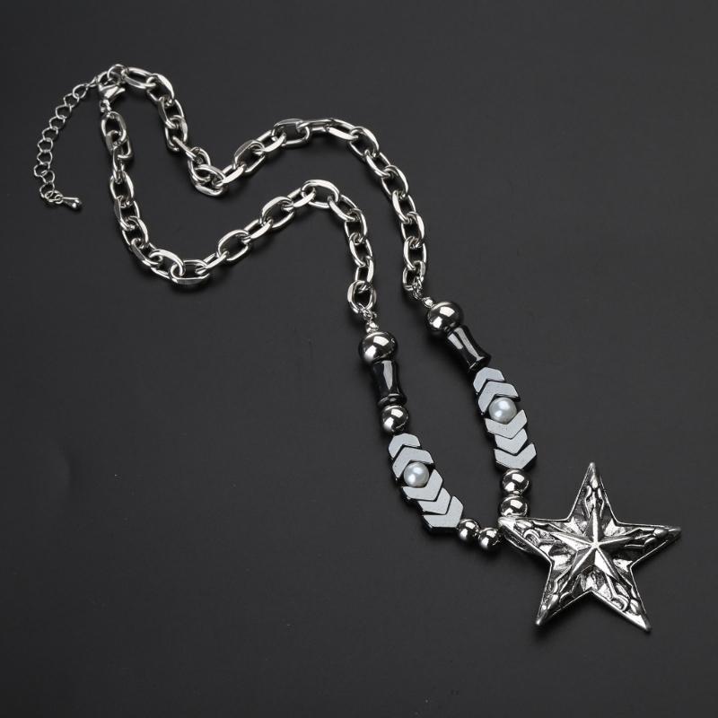 Star Pendant Clavicle Necklace Preal-Decor Stylish Chic Necklace Boho Chunky Chain Jewelry Choker Necklace Perfect Gifts