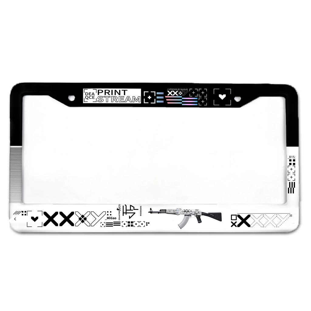 Game Series Series Pattern American Standard License Plate Frame Made of Aluminum Alloy Material