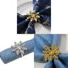KX4B Set of 6 Snowflake Napkin Rings Christmas Serviette Holder Napkin Buckles