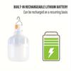 4PCS rechargeable camping light, USB rechargeable portable light, portable LED light, hanging tent light, high brightness lighting, with hook