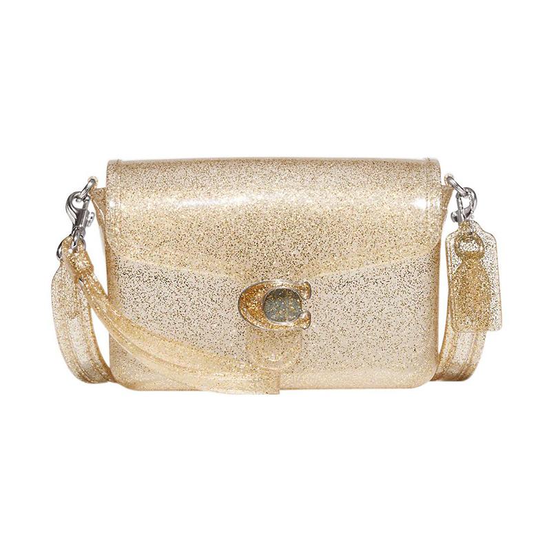 COACH Tabby 22 Candy Color Transparent Shoulder Crossbody Bag Small Women s Gold White Silver серебряный