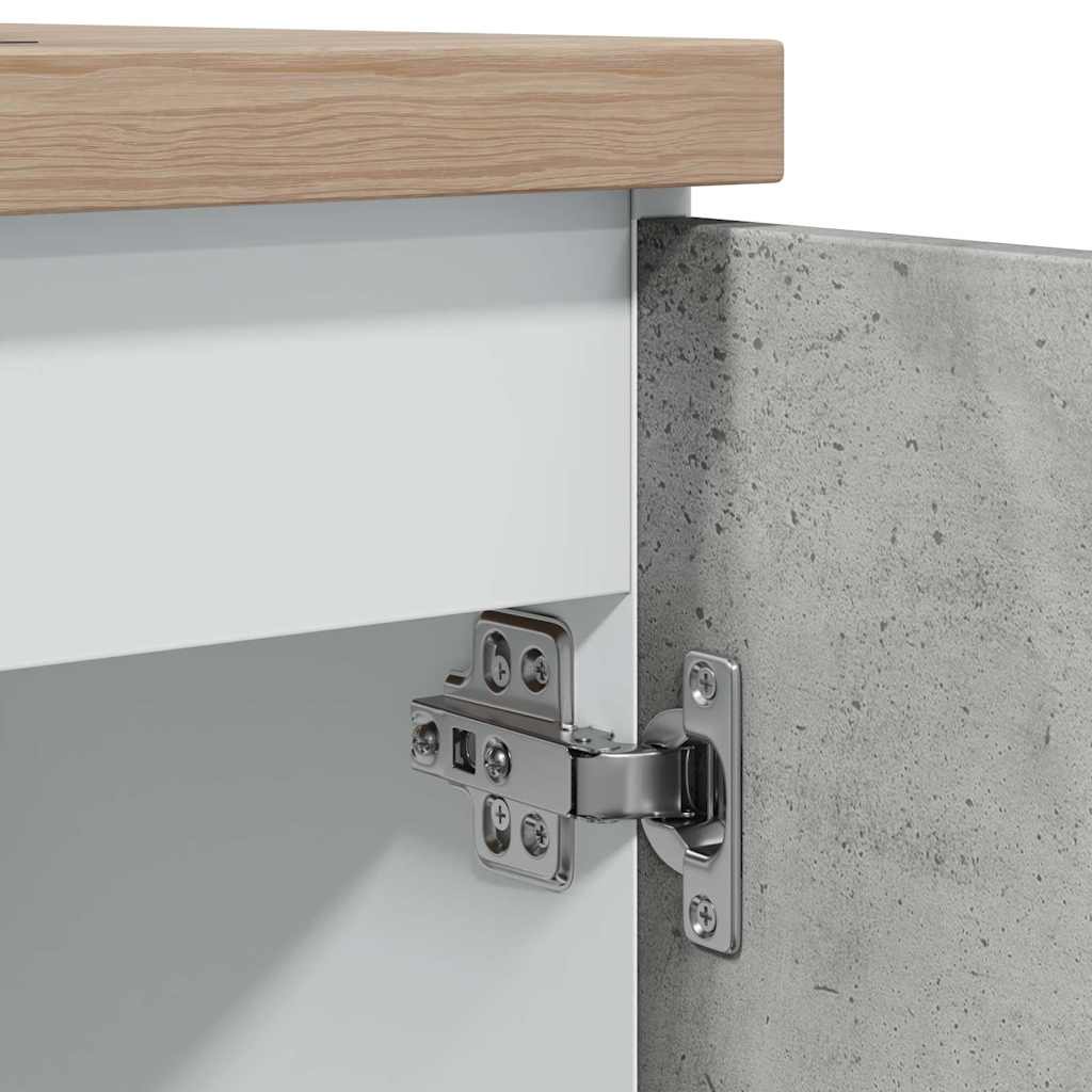 Lyon kitchen sink base cabinet in concrete gray 80x46x81.5 cm wood composite