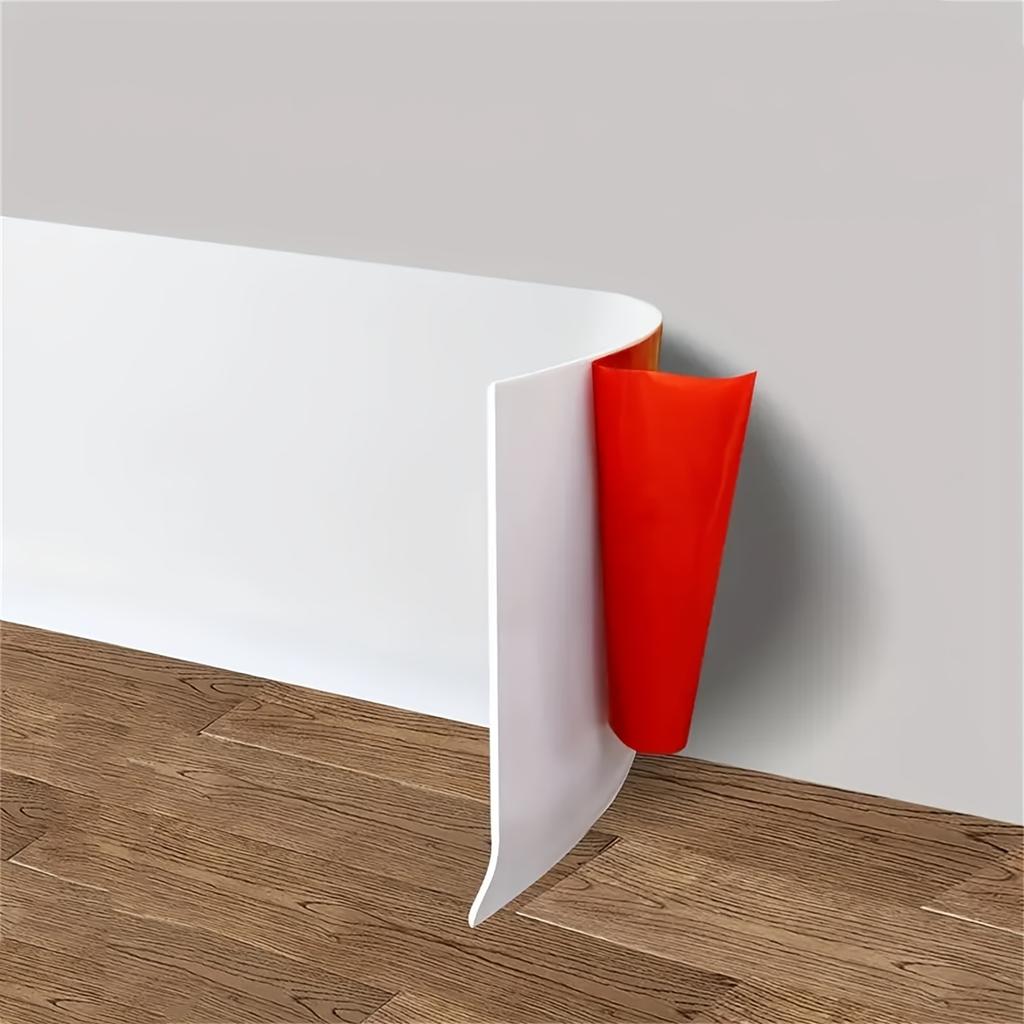 1PC 1m/2m/3meters Soft PVC Skirting Plastic Floor Skirting Self-adhesive Flexible Substrate Moulding Decorativeparts