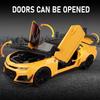 Scale 1:24 Camaro Camry Miniature Toy Car Model Alloy Diecast Doors Opend Pull Back Sports Cars Toys Office Table Ornament