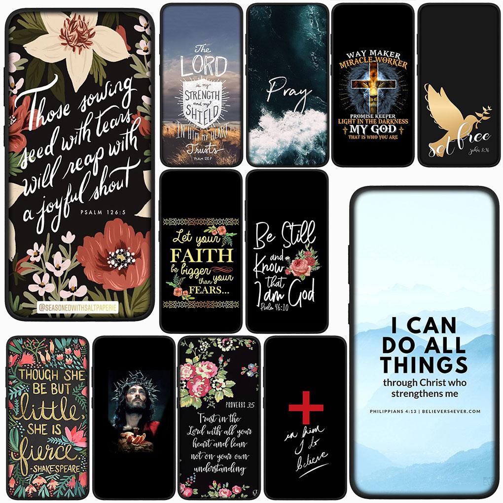 Cover for Apple iPhone 17 16 Plus 13 12 Pro Max Mini X XR Xs ProMax 16E 15+ 17+ Air Phone Case Bible Verse Christian Jehovah God
