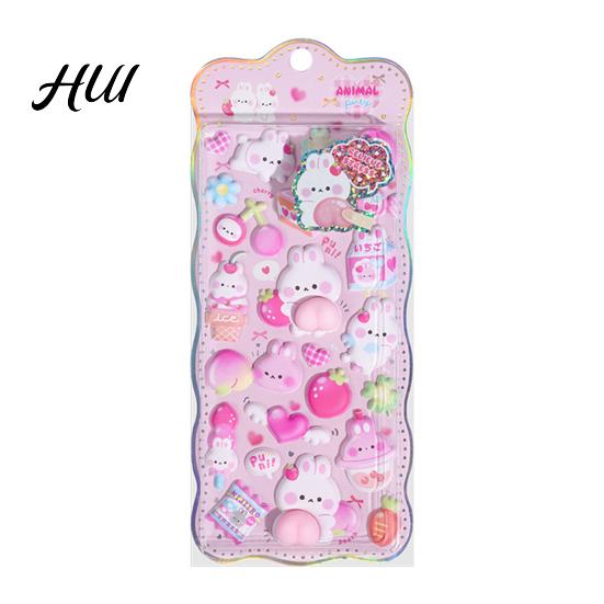 Cute Animal Butt Stickers 3D Squishy Cartoon Puppy Cat Images Puffy for Scrapbooking DIY Projects Notebook Phone Case Decoration