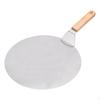 Wood Handle Pizza Peel Stainless Steel Transfer RustResistant Cooking Tool for Oven Oak
