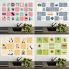 1PC Tile Decal for Kitchen Stove Oil-proof 45*75cm High Temperature Resistant 4 Styles Wall Paper Waterproof Self-adhesive