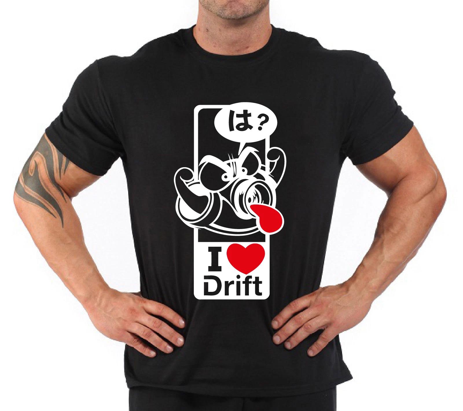 Car Moto T-Shirt DT i love drift L