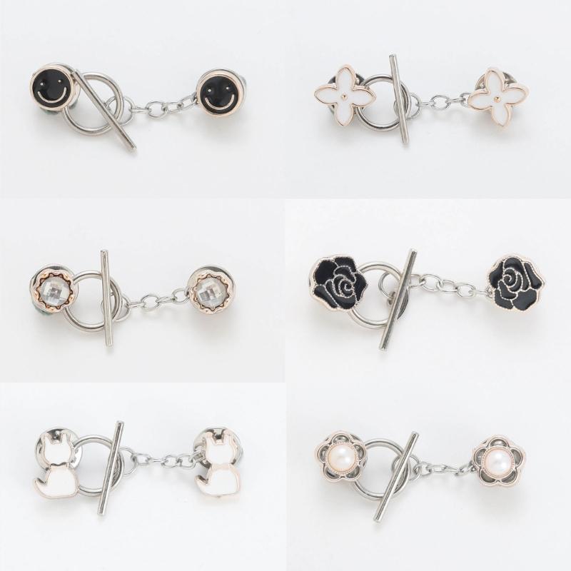 10PCS Metal Cardigan Clip Pullover Clip No Sewing Sweater Shawl Cardigan Clips Brooch Pin Safety Pins for Women Girls