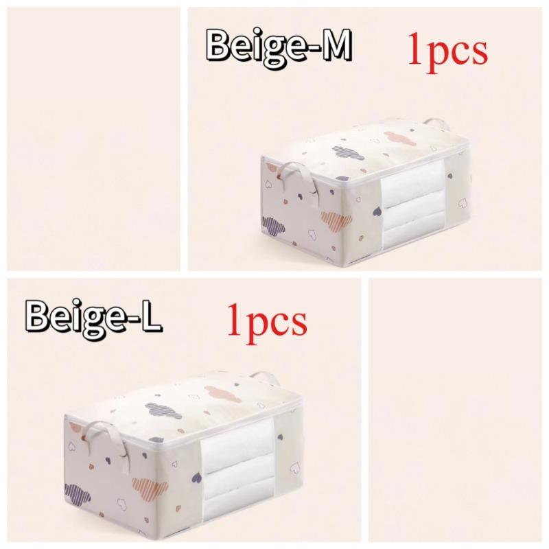Large Capacity Non-Woven Fabric Moving Storage Bag with Handles Cloud Cotton Quilt Organizer Horizontal Style for Home Use