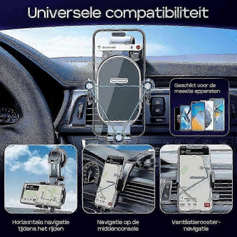Grippa Car Phone Holder: Military Certified, 25kg Holding Force, 360 Rotatable, Quick Release, for 47.2 Inch (iPhone/Samsung)
