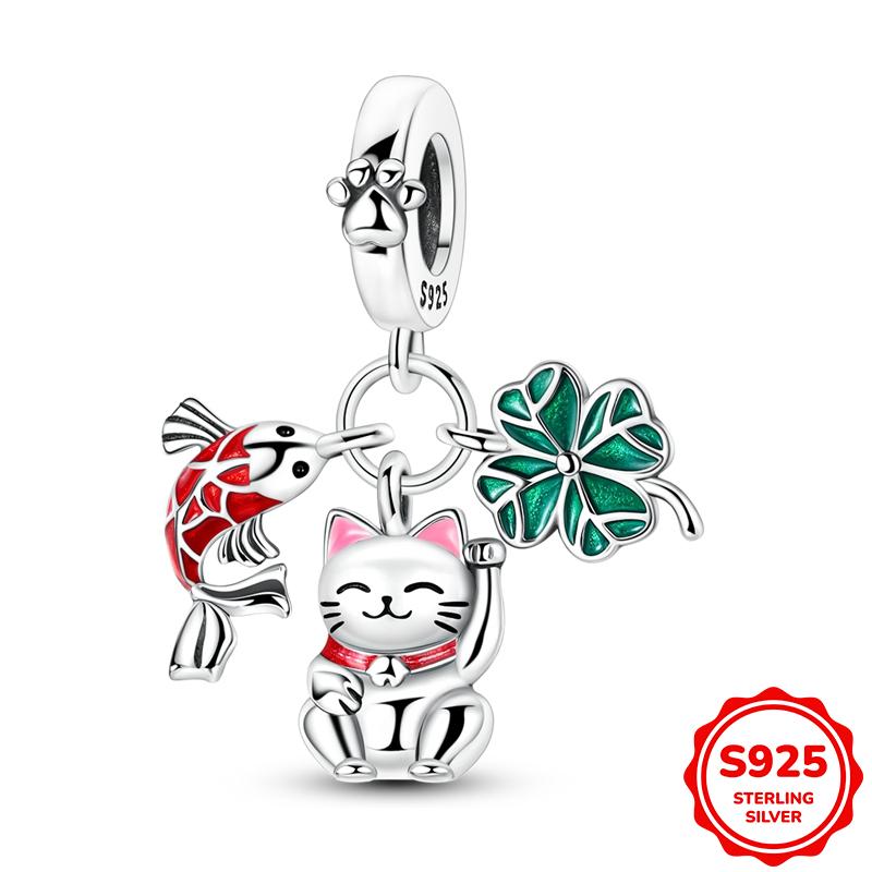 New Original Copper Animal Pendant Charm Beads Fits 3Mm Bracelet Necklace For Women Luxury Diy Jewelry Making