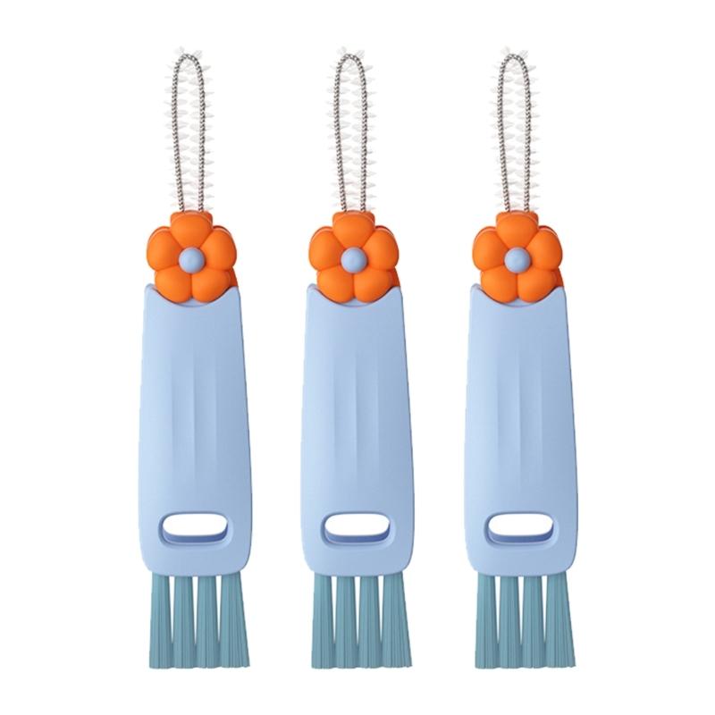 User friendly Cup Lid Cleaner 3 Way Design Scraping Scrubbing Wiping Kitchenwares Plastic Tool