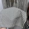 Pantaloni estivi a righe con vita tridimensionale per donna
