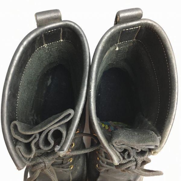 Vintage 70s-80s HATHORN Leather Lace-Up Boots Black Size 11D Whites Line Men's(USED)