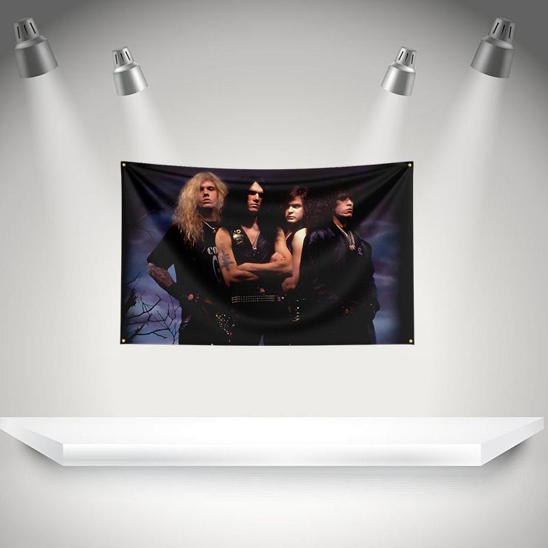 M-Morbids Angel Flag Rock Music Band Banner HD Printing Tapestry Exhibition, Music Band Fans, Garage Decor