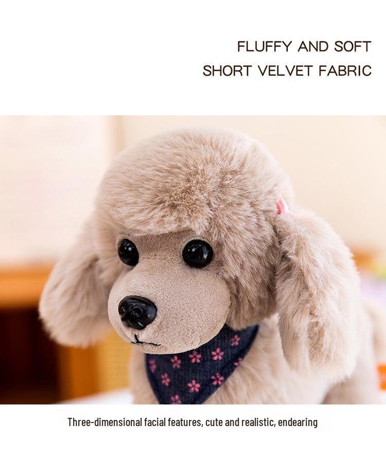 Lying Poodle Plush Toy - Dog Doll Birthday Gift