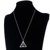 Rotatable Harry Potter Luna Deathly Hallows Triangle Alloy Necklace