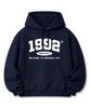 ORIGINALDAY [Fleece Lined] Original 1992 Oversized Hoodie T-Shirt Navy