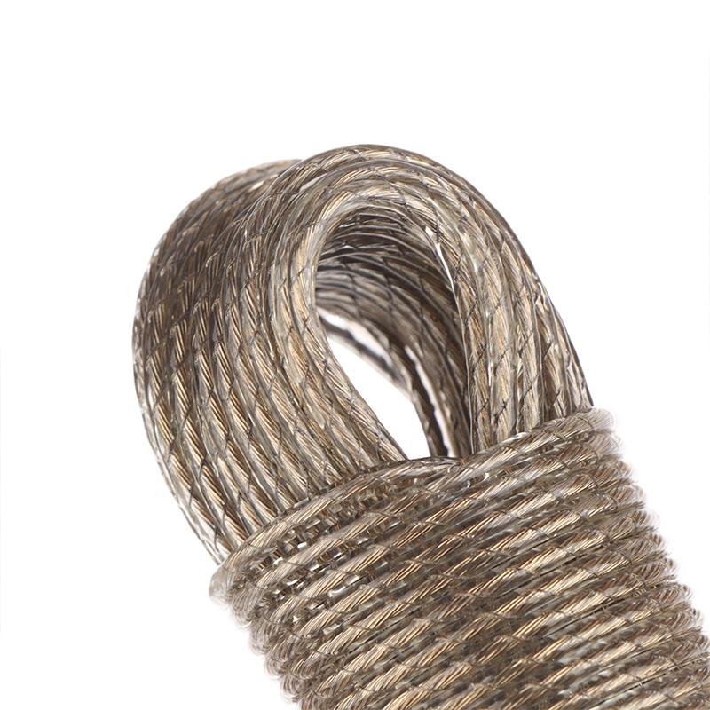 10/20/30/50M Pvc Coating Steel Clothesline Outdoor Portable Clothesline Garden Camping Travel Clothes Drying Rope