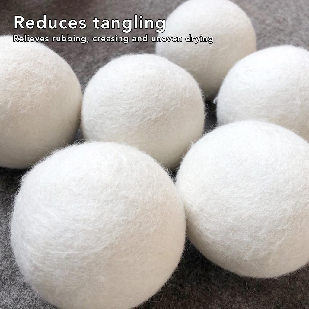 6pcs Wool Drying Balls Reduce Static Electricity Adsorb Impurities Fabric Softener Ball for Laundry