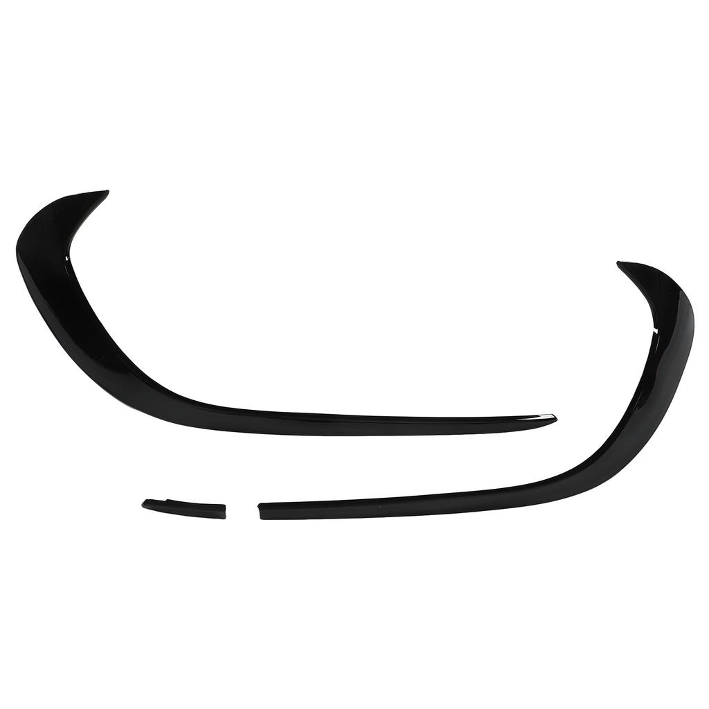 3pcs Glossy Black Front Bumper Spoiler Splitter Trim Replacement for Mercedes?Benz A?Class W176