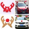 Festive Christmas Car Roof Decoration With Unique Deer Antlers Pvc And Cloth Material
