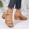 Womens Weave High Heels Sandals 2024 Summer Thick Platform Roman Sandals Woman Ankle Straps Vacation Leisure Beach Shoes